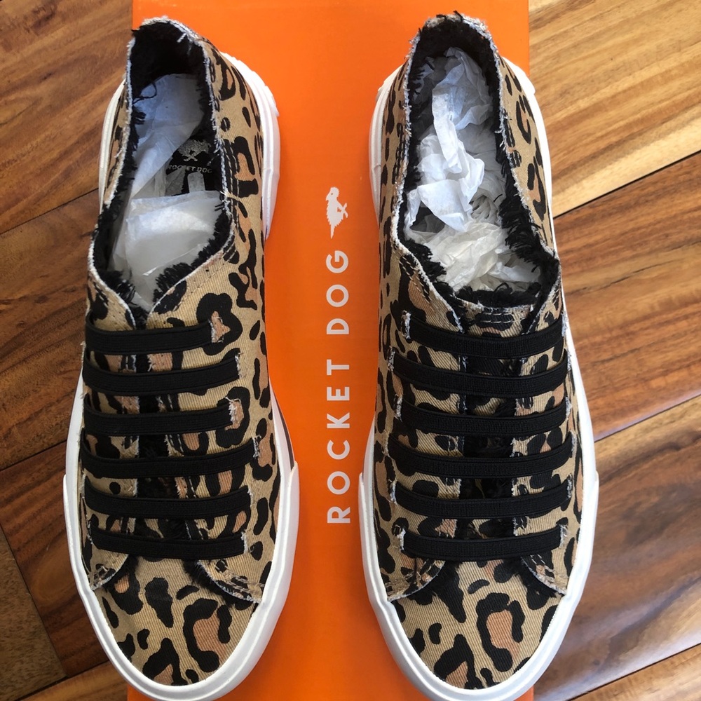 Rocket Dog leopard print sneakers
